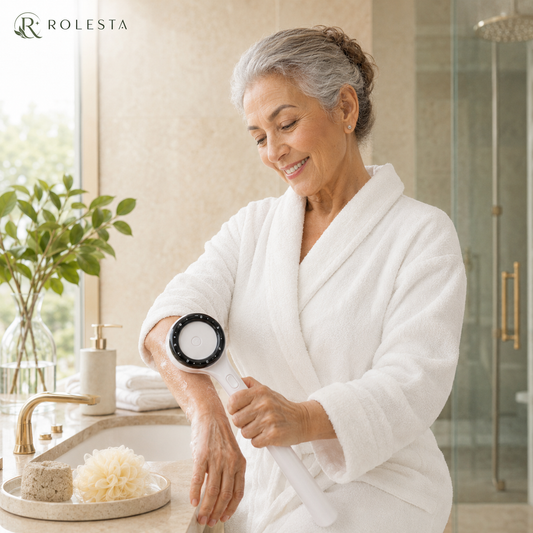 Rolesta® 5 Başlıklı Şarjlı Spa Duş Fırçası