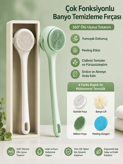 Rolesta® 5'i 1 Arada Şarjlı Spa Duş Fırçası